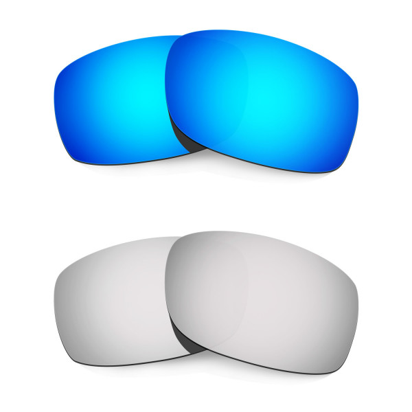Hkuco Mens Replacement Lenses For Oakley Fives Squared Blue/Titanium Sunglasses